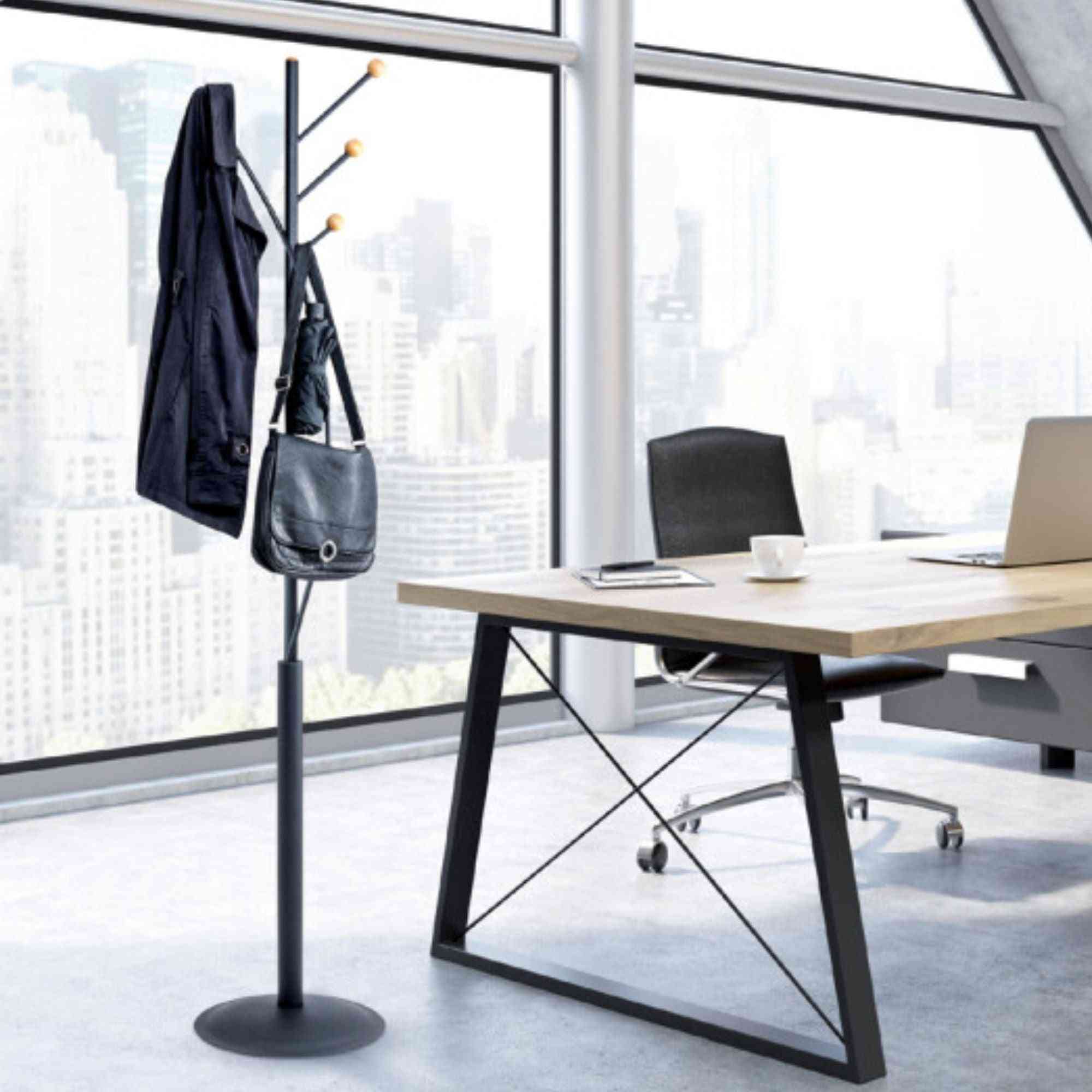 Drēbju pakaramais MAULaura, 179.5 cm, melns - Ergostock.lv