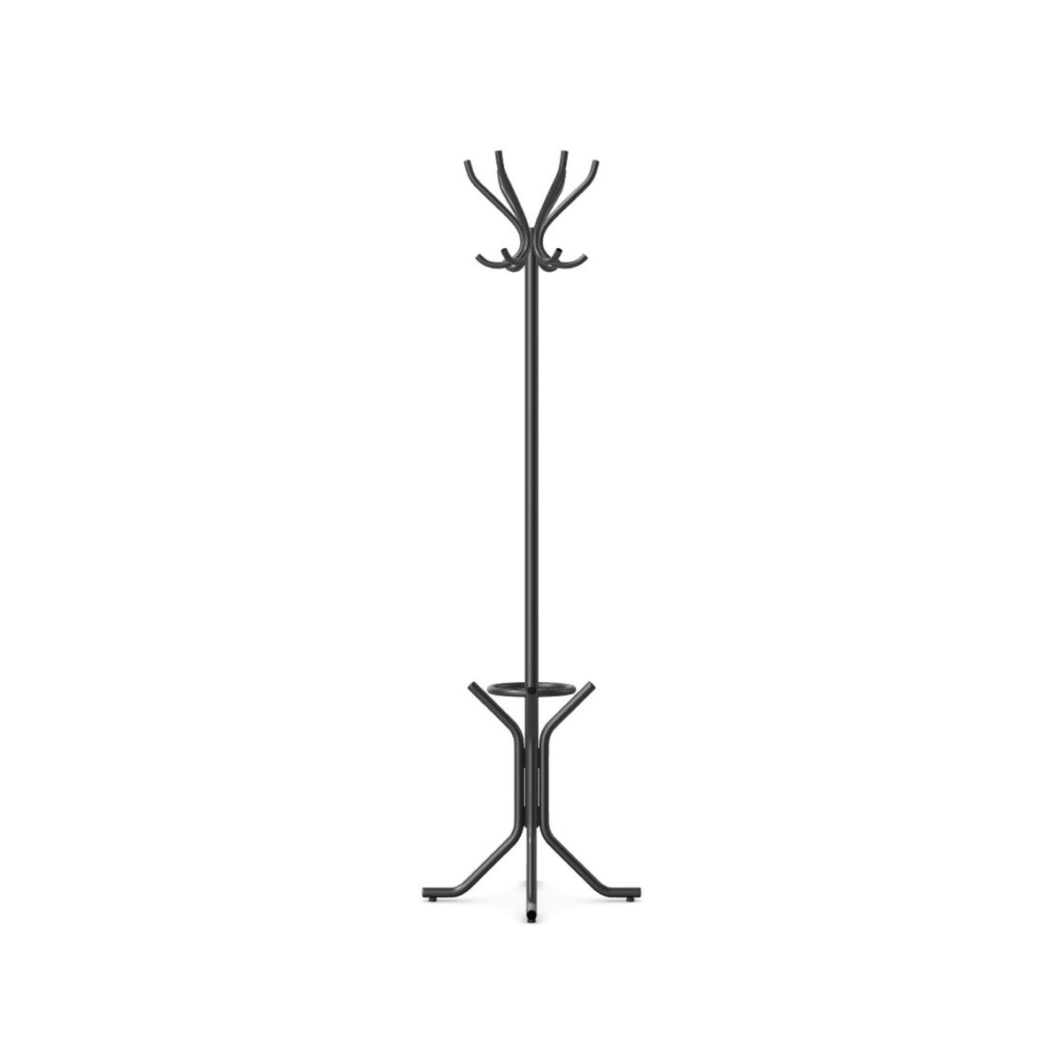 Drēbju pakaramais WS-3, ar lietussarga turētāju, augstums 187 cm – Melna