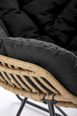 Atzveltnes krēsls Whisper, melna, 81 cm x 90 cm x 90 cm-Ergostock