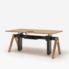 Elektriski augstumā paceļams galds VIGA, 180 cm, mdd; konfigurējams-Ergostock