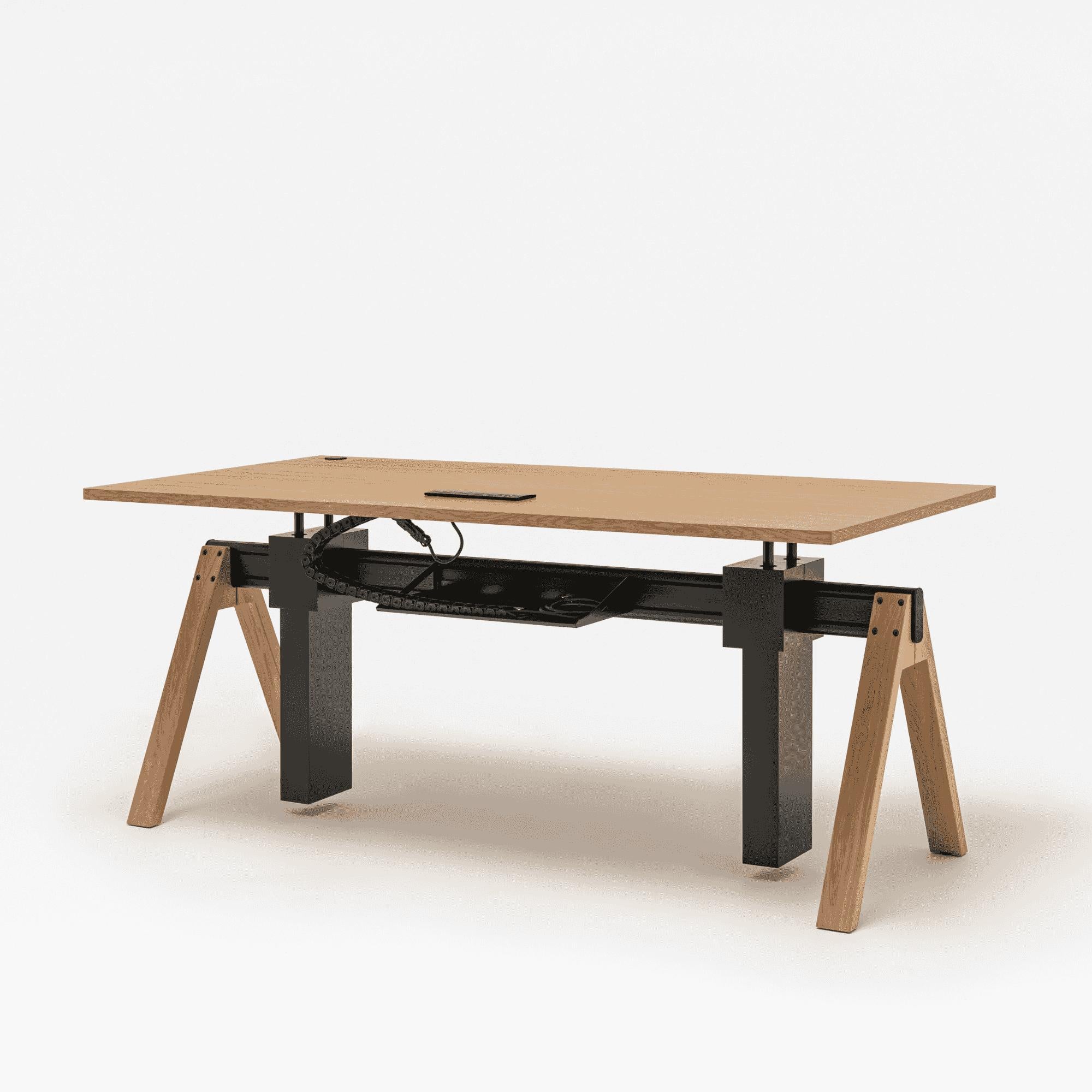 Elektriski augstumā paceļams galds VIGA, 180 cm, mdd; konfigurējams-Ergostock