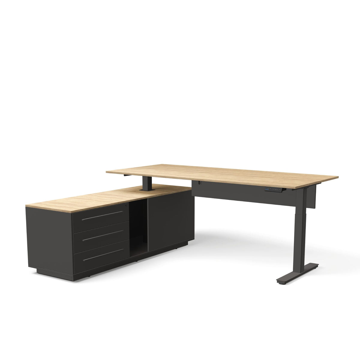 Elektriski augstumā regulējama galda komplekts Executive GEN2 – American oak