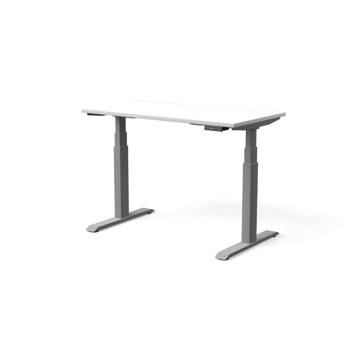 Elektriski augstumā regulējams galds MOVE PRO II – Balta / Sudraba / 120 x 65