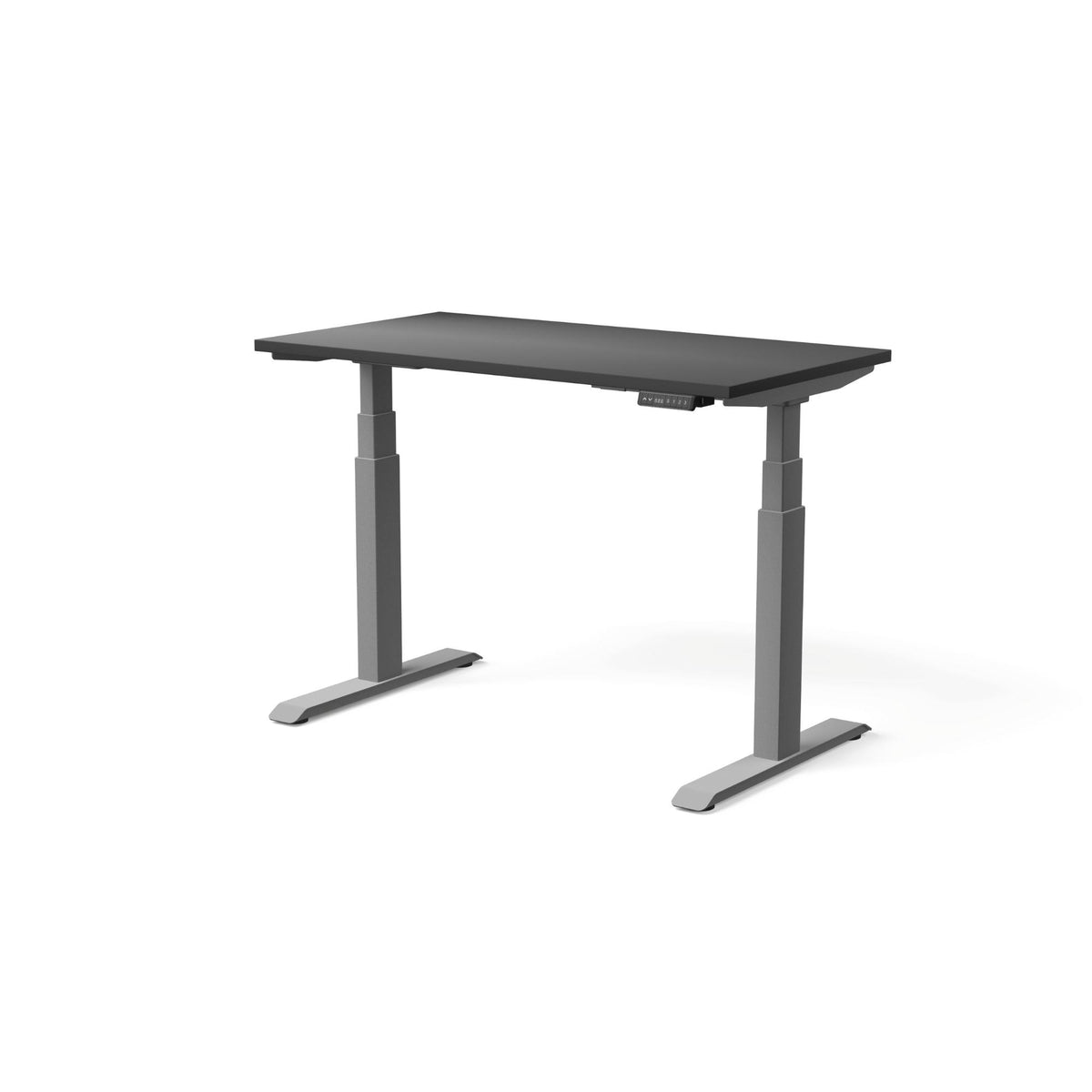 Elektriski augstumā regulējams galds MOVE PRO II, galda virsmas krāsa Melna, galda statīva tonis Sudraba, izmērs 120 x 65 cm