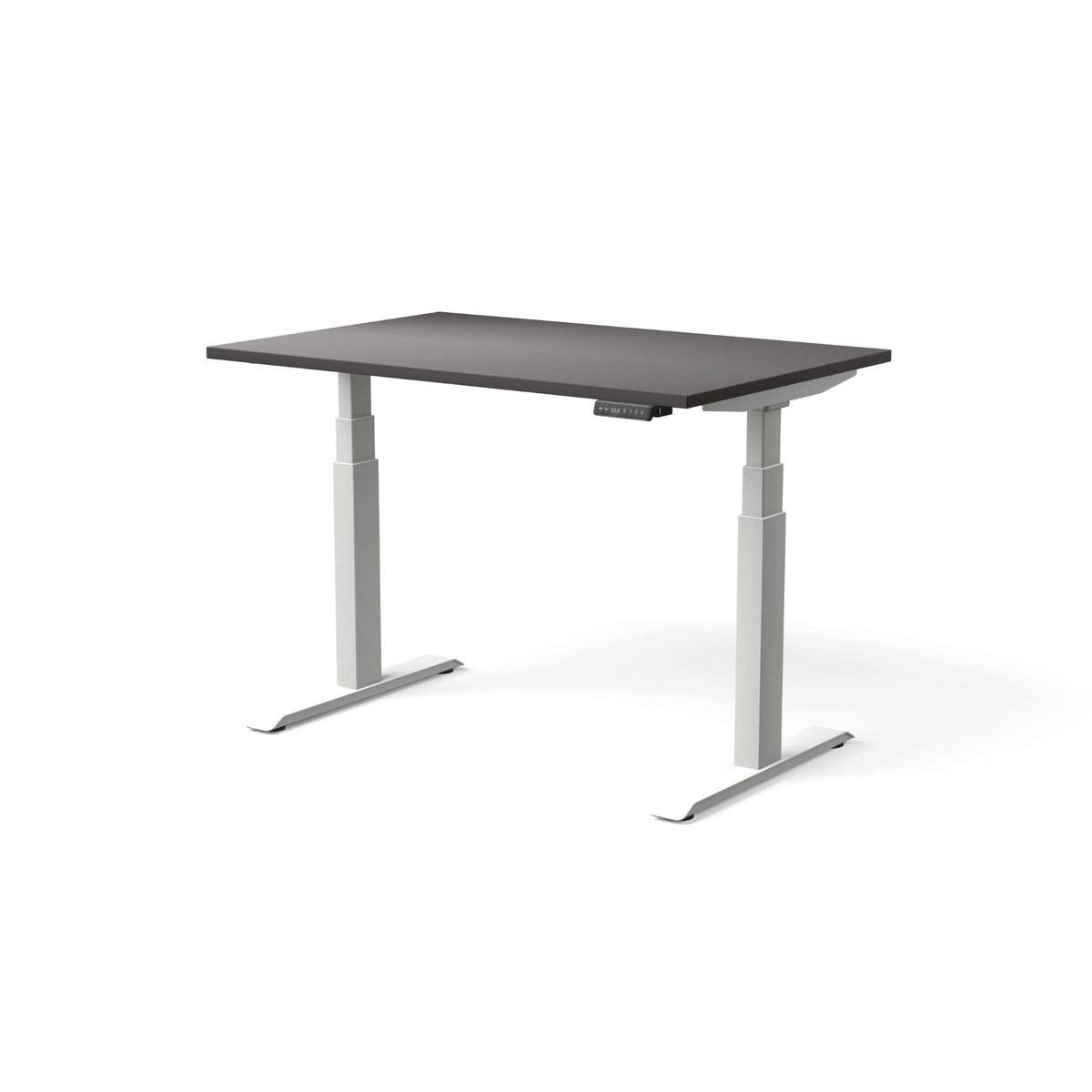 Elektriski augstumā regulējams galds MOVE PRO II, galda virsmas krāsa Antracīts, galda statīva tonis Balta, izmērs 120 x 80 cm