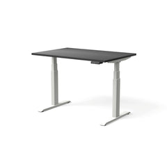 Elektriski augstumā regulējams galds MOVE PRO II, galda virsmas krāsa Melna, galda statīva tonis Balta, izmērs 120 x 80 cm