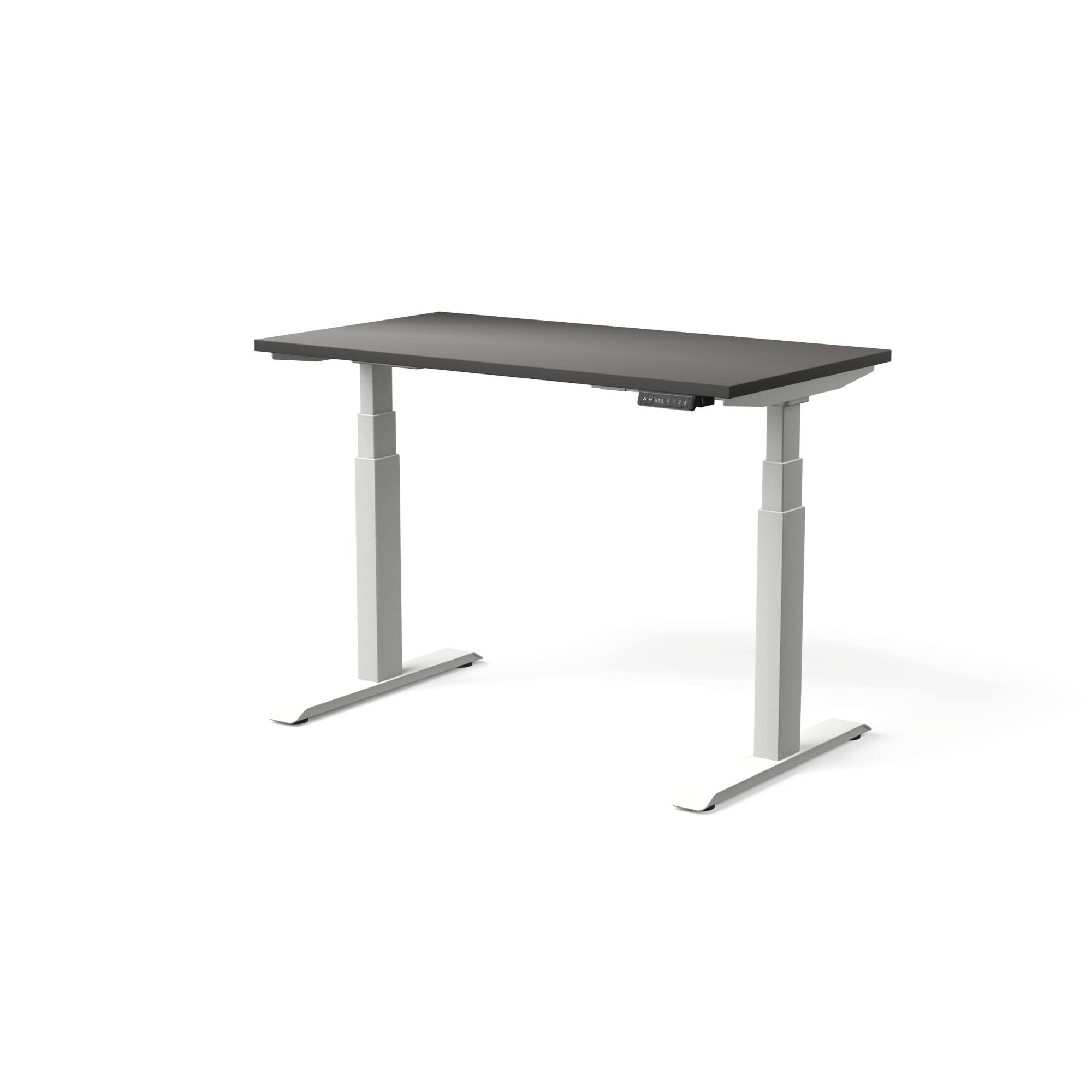 Elektriski augstumā regulējams galds MOVE PRO II, galda virsmas krāsa Antracīts, galda statīva tonis Balta, izmērs 120 x 65 cm