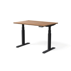 Elektriski augstumā regulējams galds MOVE PRO II, galda virsmas krāsa Riekstkoks, galda statīva tonis Melna, izmērs 120 x 80 cm