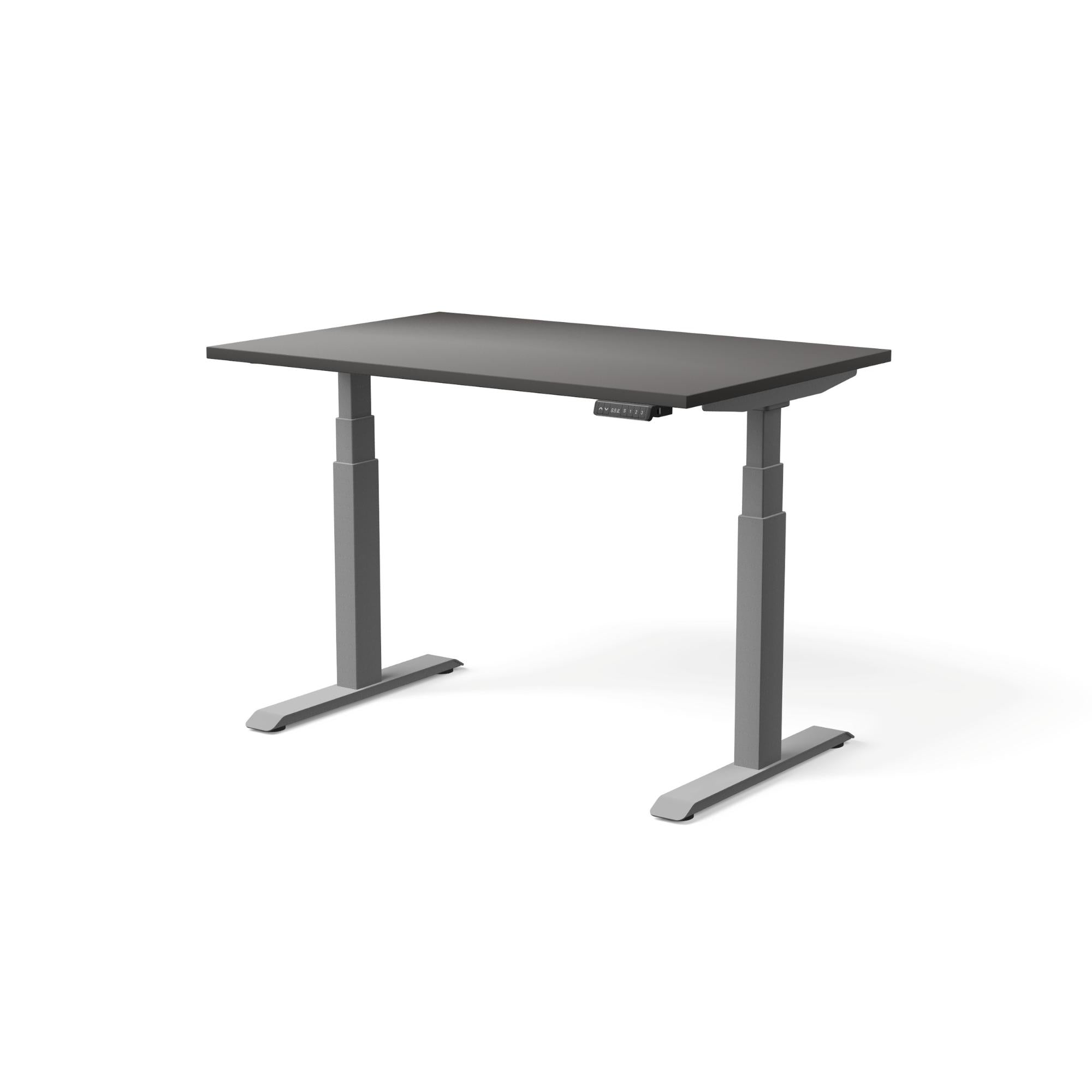 Elektriski augstumā regulējams galds MOVE PRO II, galda virsmas krāsa Antracīts, galda statīva tonis Sudraba, izmērs 120 x 80 cm
