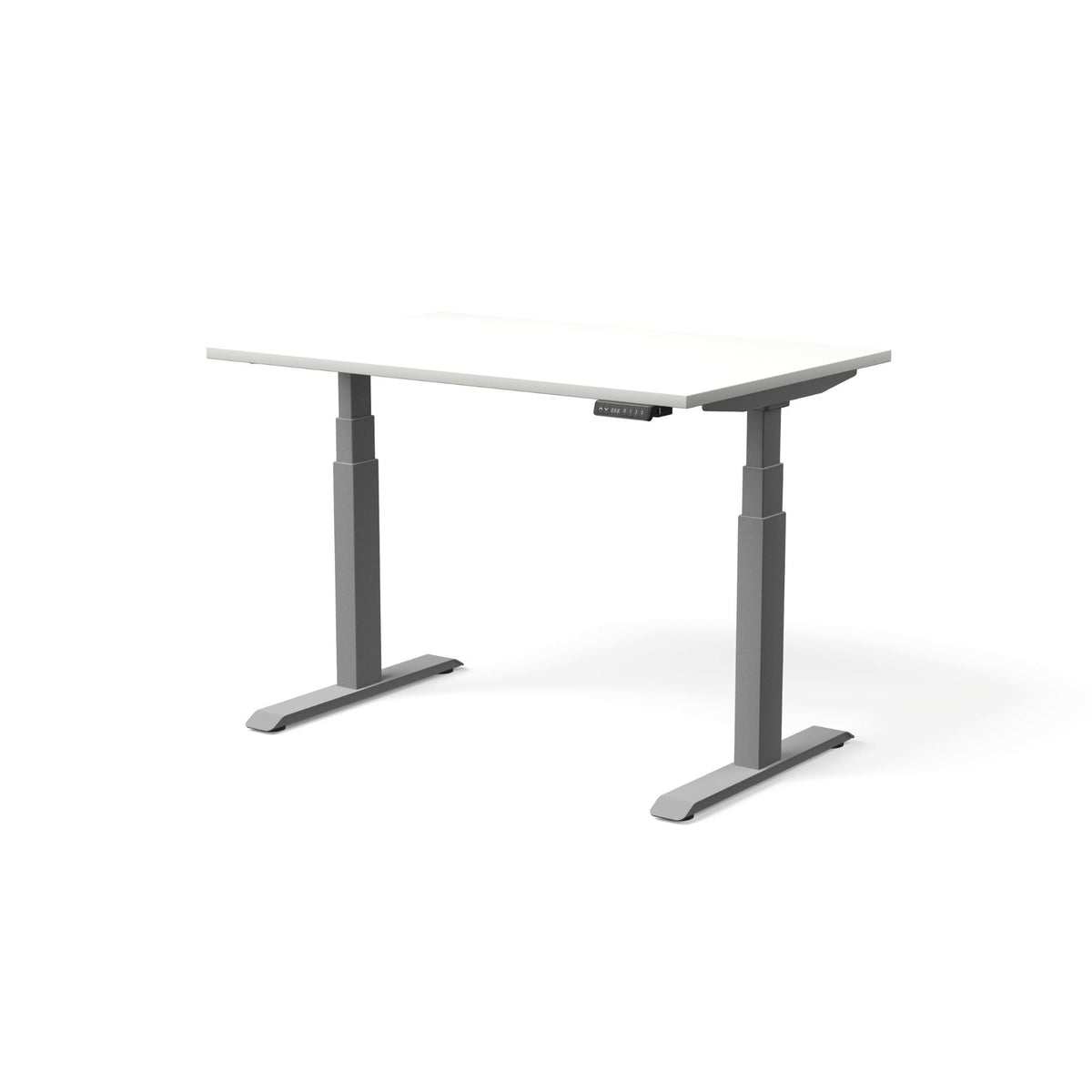 Elektriski augstumā regulējams galds MOVE PRO II – Balta / Sudraba / 120 x 80
