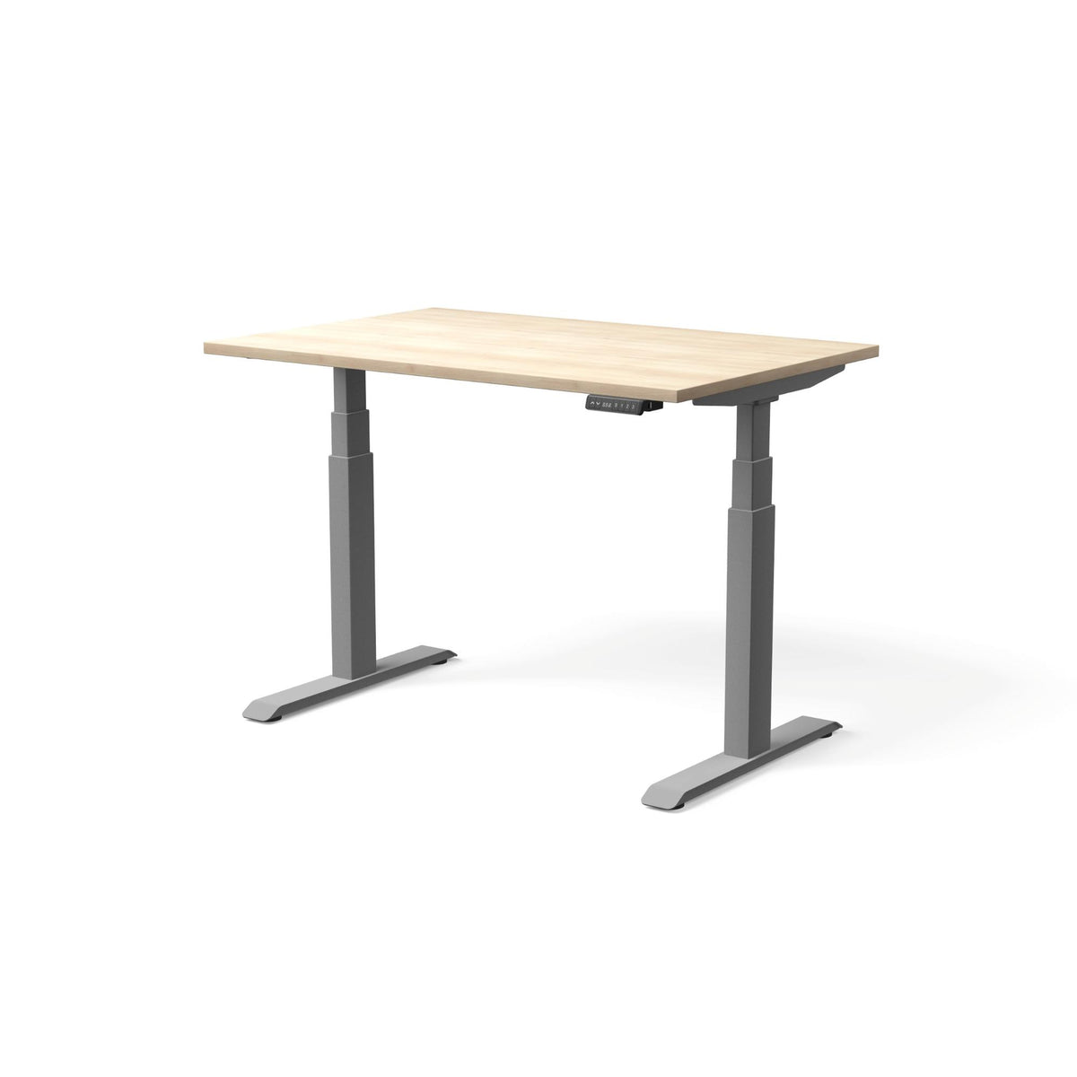 Elektriski augstumā regulējams galds MOVE PRO II, galda virsmas krāsa Nabucco, galda statīva tonis Sudraba, izmērs 120 x 80 cm