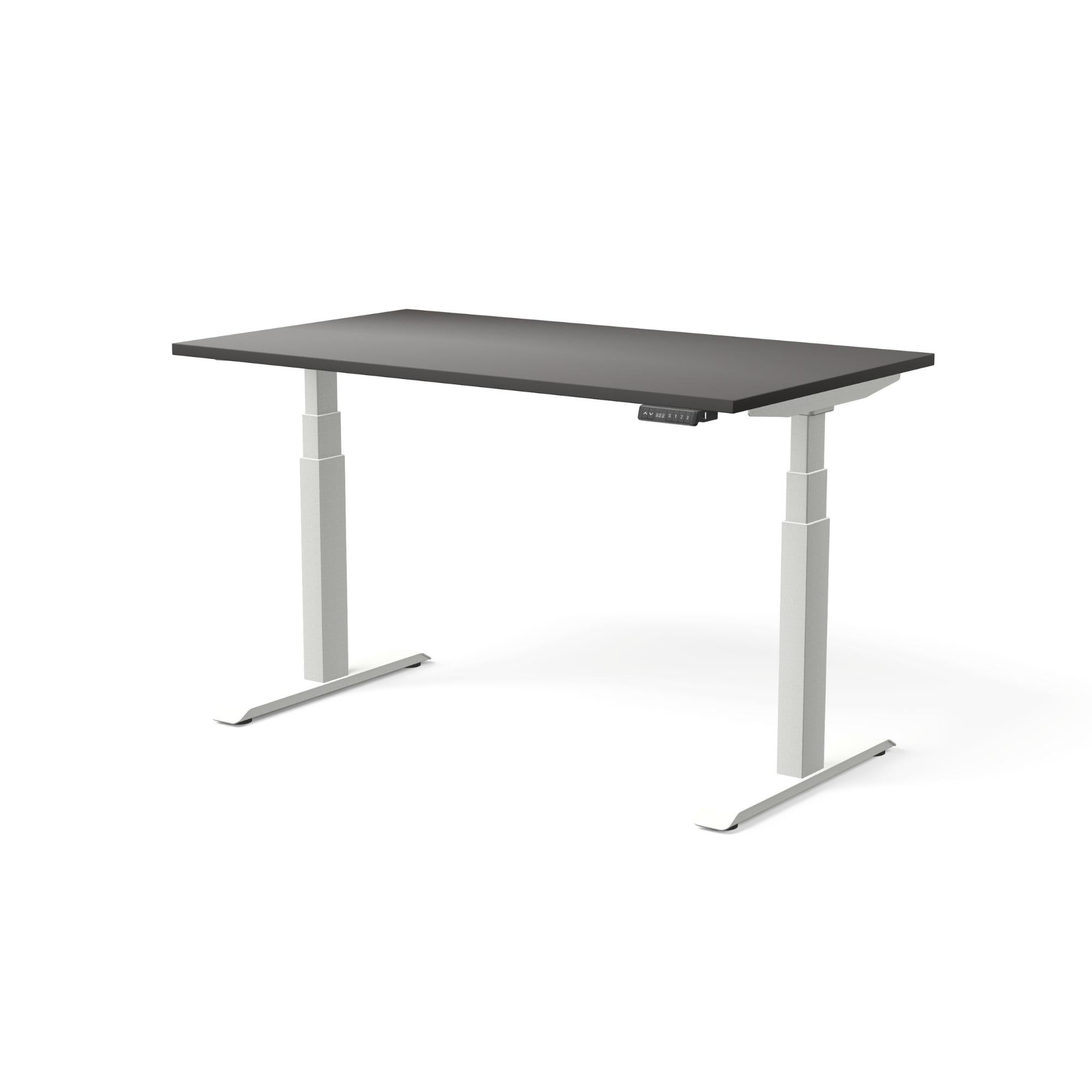 Elektriski augstumā regulējams galds MOVE PRO II, galda virsmas krāsa Antracīts, galda statīva tonis Balta, izmērs 140 x 80 cm