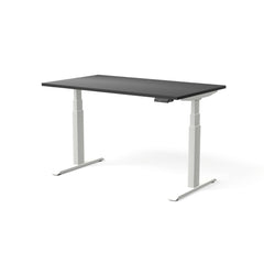 Elektriski augstumā regulējams galds MOVE PRO II, galda virsmas krāsa Melna, galda statīva tonis Balta, izmērs 140 x 80 cm