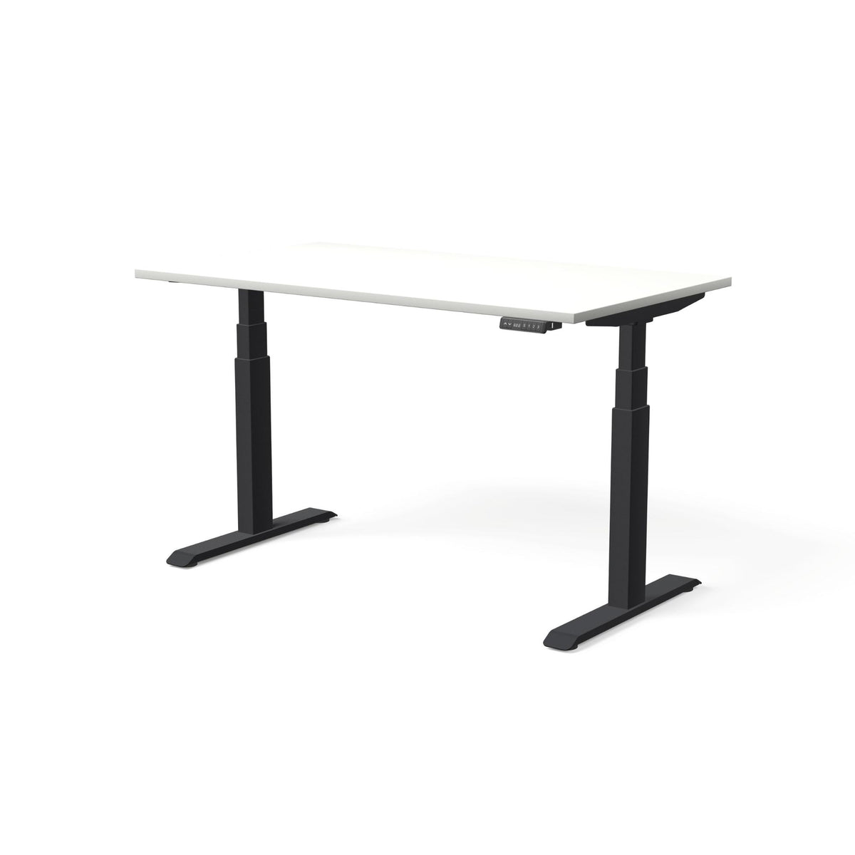 Elektriski augstumā regulējams galds MOVE PRO II, galda virsmas krāsa Balta, galda statīva tonis Melna, izmērs 140 x 80 cm