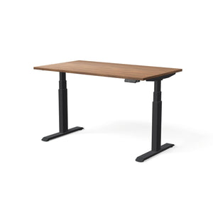 Elektriski augstumā regulējams galds MOVE PRO II, galda virsmas krāsa Riekstkoks, galda statīva tonis Melna, izmērs 140 x 80 cm
