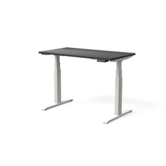Elektriski augstumā regulējams galds MOVE PRO II, galda virsmas krāsa Melna, galda statīva tonis Balta, izmērs 120 x 65 cm