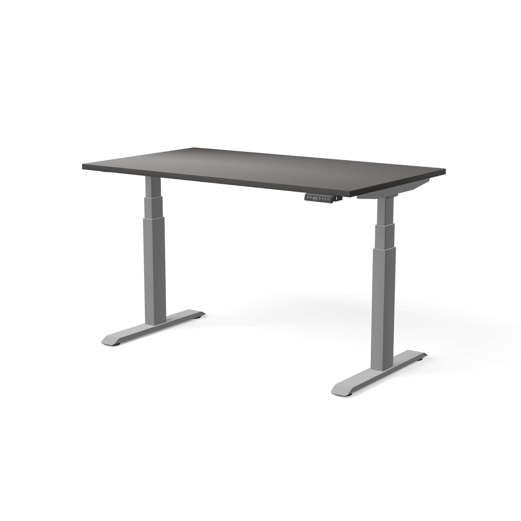 Elektriski augstumā regulējams galds MOVE PRO II, galda virsmas krāsa Antracīts, galda statīva tonis Sudraba, izmērs 140 x 80 cm