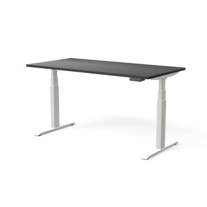 Elektriski augstumā regulējams galds MOVE PRO II, galda virsmas krāsa Melna, galda statīva tonis Balta, izmērs 160 x 80 cm