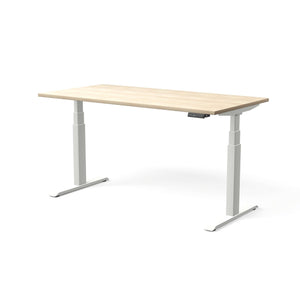 Elektriski augstumā regulējams galds MOVE PRO II, galda virsmas krāsa Nabucco, galda statīva tonis Balta, izmērs 160 x 80 cm