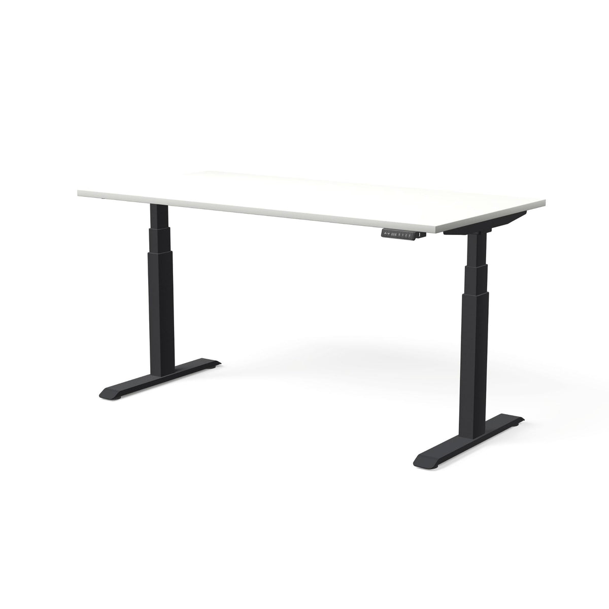Elektriski augstumā regulējams galds MOVE PRO II, galda virsmas krāsa Balta, galda statīva tonis Melna, izmērs 160 x 80 cm