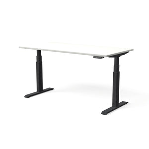 Elektriski augstumā regulējams galds MOVE PRO II, galda virsmas krāsa Balta, galda statīva tonis Melna, izmērs 160 x 80 cm