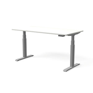 Elektriski augstumā regulējams galds MOVE PRO II, galda virsmas krāsa Balta, galda statīva tonis Sudraba, izmērs 160 x 80 cm