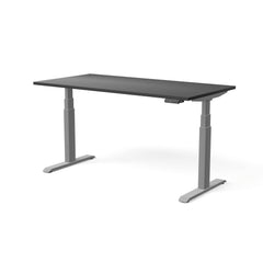 Elektriski augstumā regulējams galds MOVE PRO II, galda virsmas krāsa Melna, galda statīva tonis Sudraba, izmērs 160 x 80 cm
