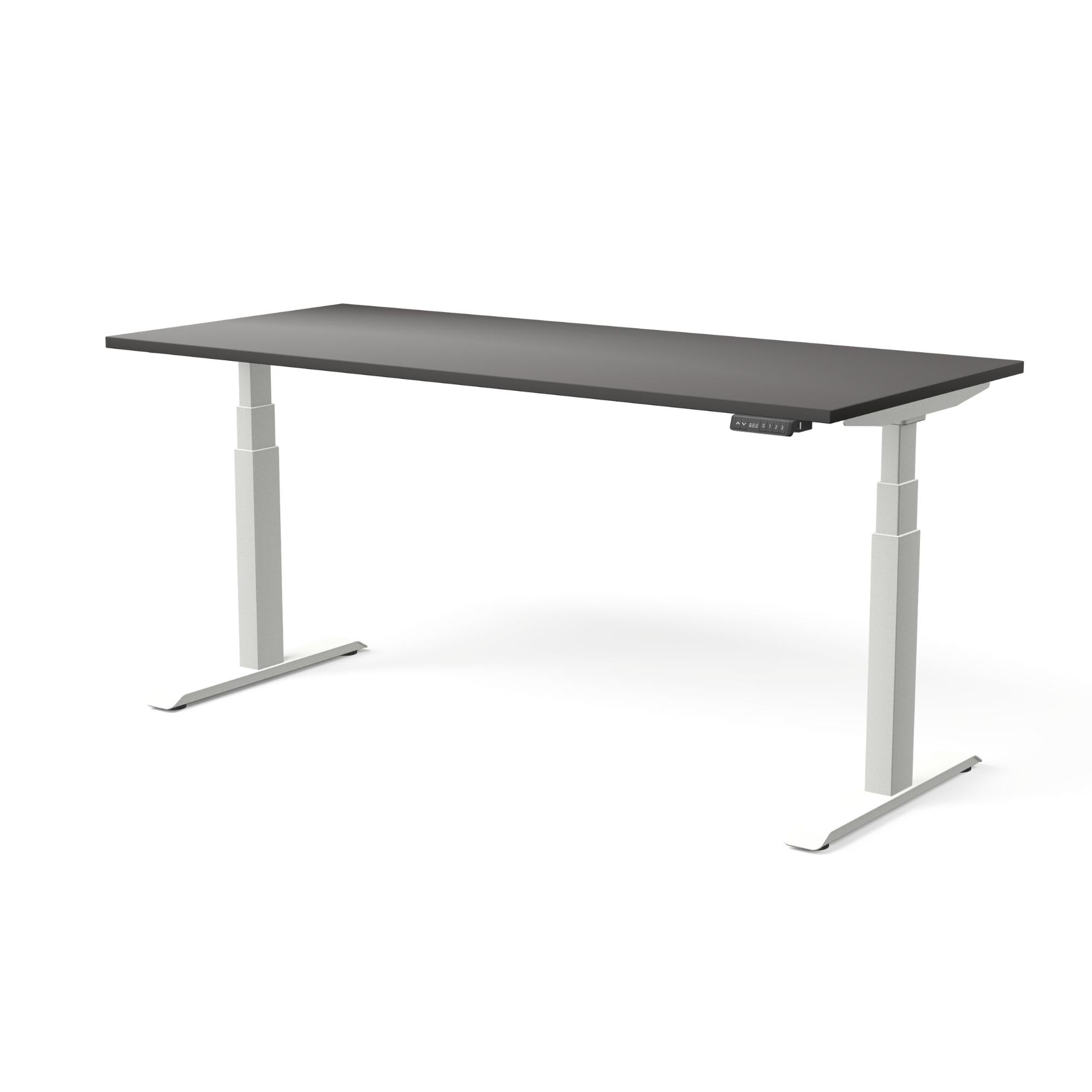Elektriski augstumā regulējams galds MOVE PRO II, galda virsmas krāsa Antracīts, galda statīva tonis Balta, izmērs 180 x 80 cm