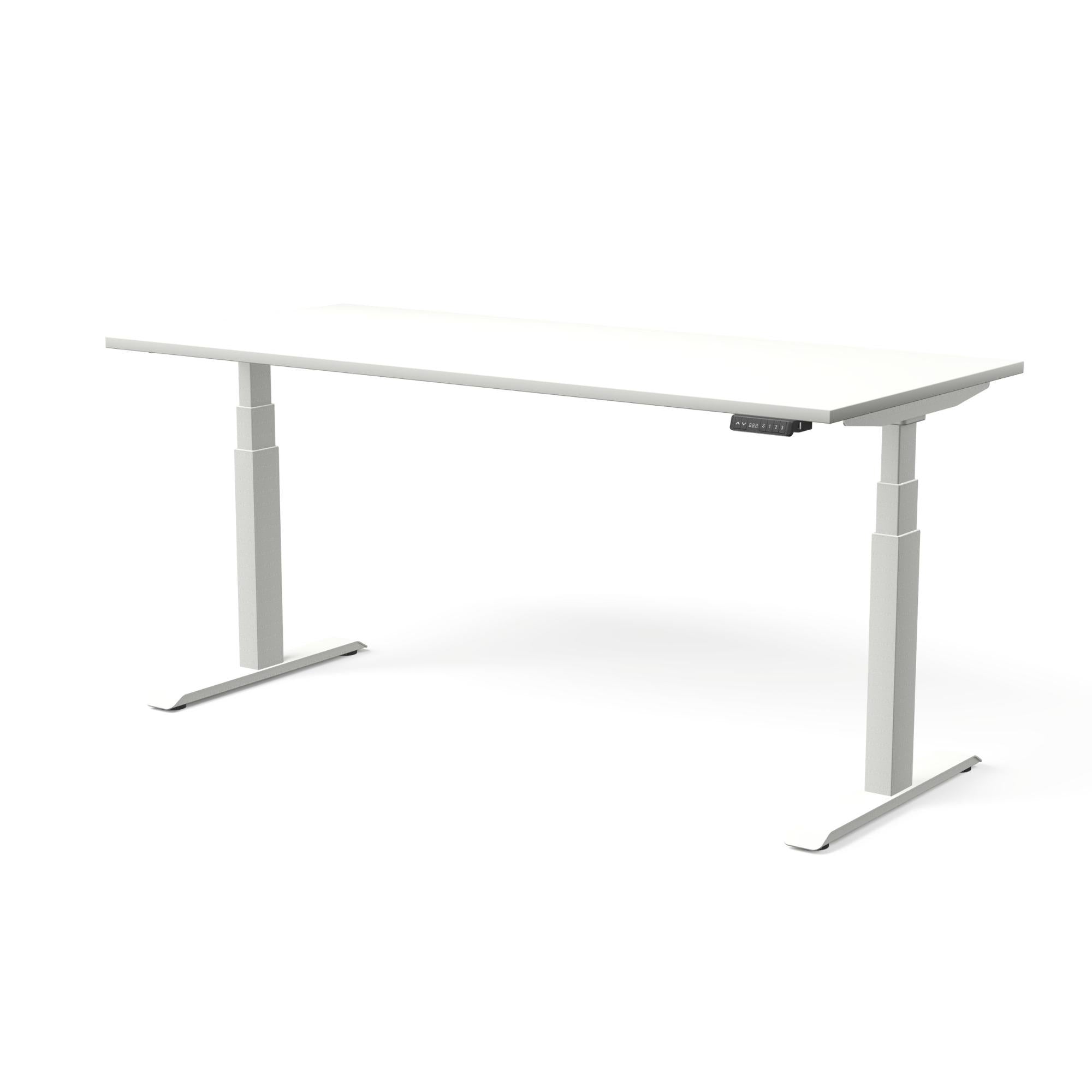 Elektriski augstumā regulējams galds MOVE PRO II, galda virsmas krāsa Balta, galda statīva tonis Balta, izmērs 180 x 80 cm