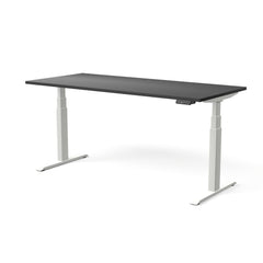 Elektriski augstumā regulējams galds MOVE PRO II, galda virsmas krāsa Melna, galda statīva tonis Balta, izmērs 180 x 80 cm