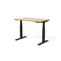 Elektriski augstumā regulējams galds MOVE PRO II, galda virsmas krāsa American oak, galda statīva tonis Melna, izmērs 120 x 65 cm