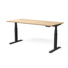 Elektriski augstumā regulējams galds MOVE PRO II, galda virsmas krāsa American oak, galda statīva tonis Melna, izmērs 180 x 80 cm