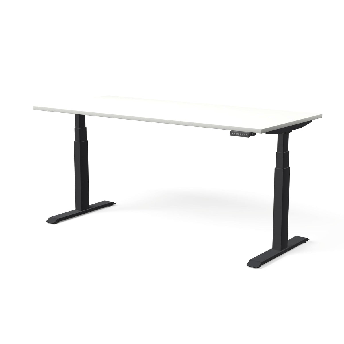 Elektriski augstumā regulējams galds MOVE PRO II, galda virsmas krāsa Balta, galda statīva tonis Melna, izmērs 180 x 80 cm