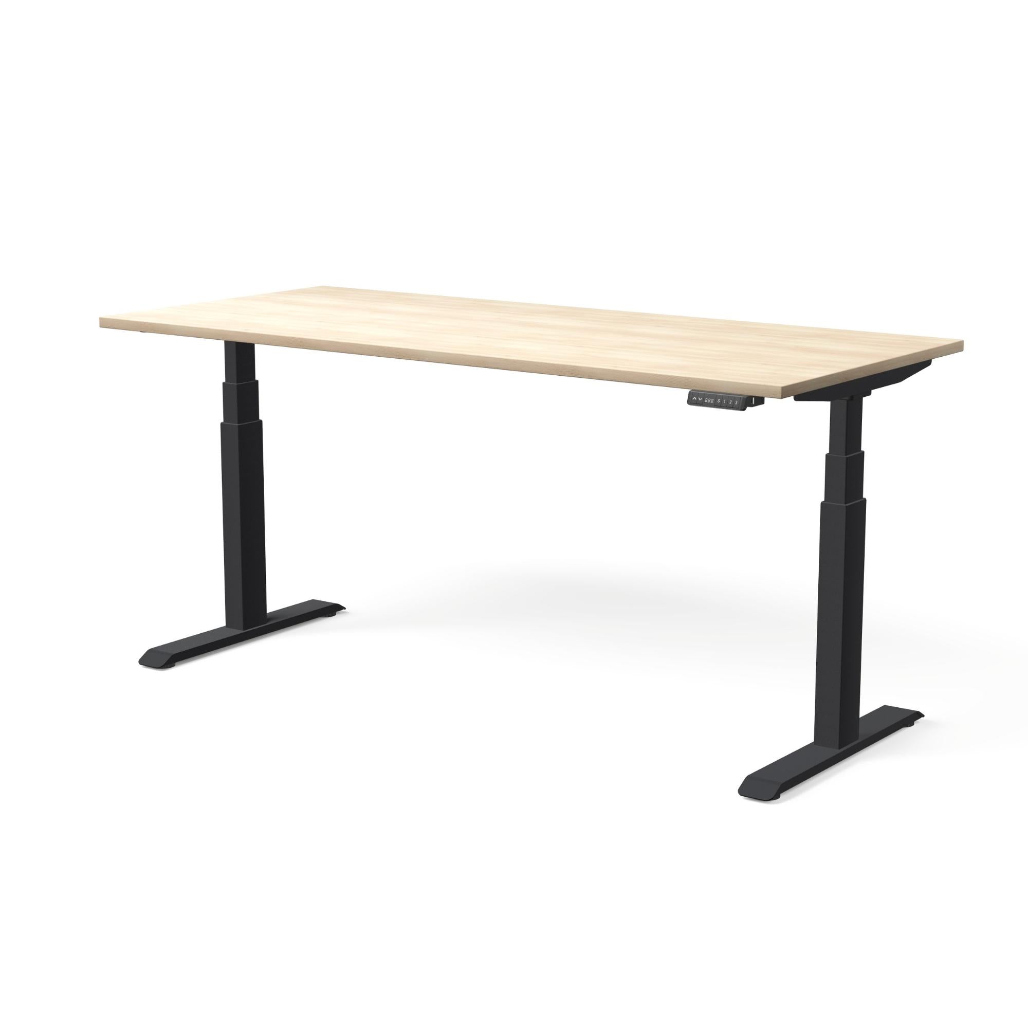 Elektriski augstumā regulējams galds MOVE PRO II, galda virsmas krāsa Nabucco, galda statīva tonis Melna, izmērs 180 x 80 cm