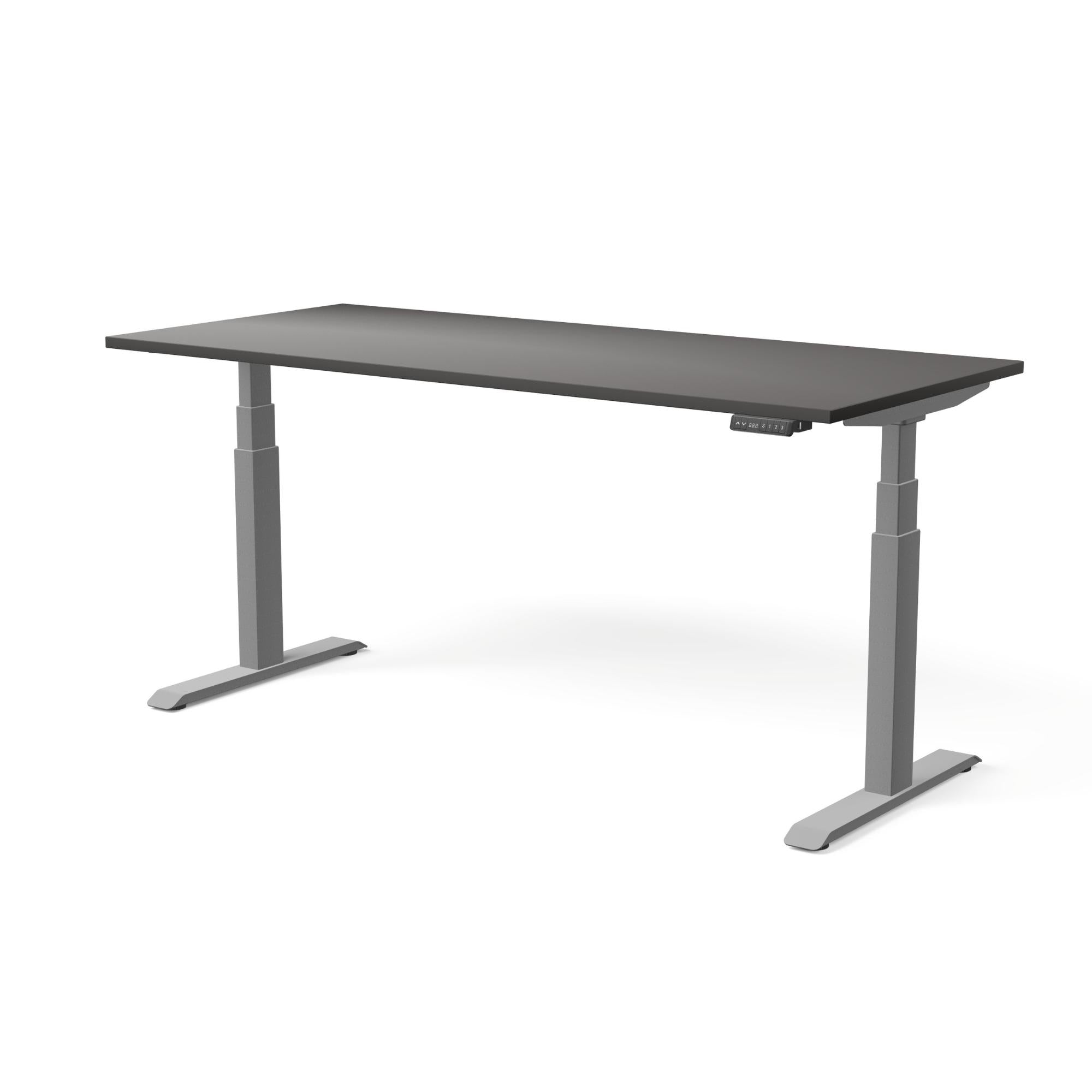 Elektriski augstumā regulējams galds MOVE PRO II, galda virsmas krāsa Antracīts, galda statīva tonis Sudraba, izmērs 180 x 80 cm