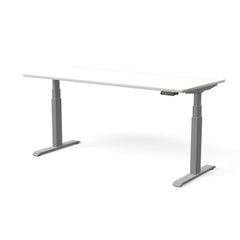 Elektriski augstumā regulējams galds MOVE PRO II, galda virsmas krāsa Balta, galda statīva tonis Sudraba, izmērs 180 x 80 cm