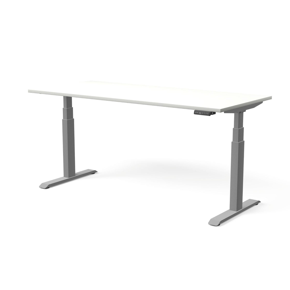 Elektriski augstumā regulējams galds MOVE PRO II, galda virsmas krāsa Balta, galda statīva tonis Sudraba, izmērs 180 x 80 cm