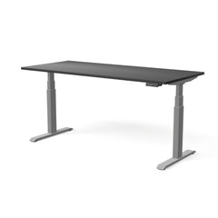 Elektriski augstumā regulējams galds MOVE PRO II, galda virsmas krāsa Melna, galda statīva tonis Sudraba, izmērs 180 x 80 cm