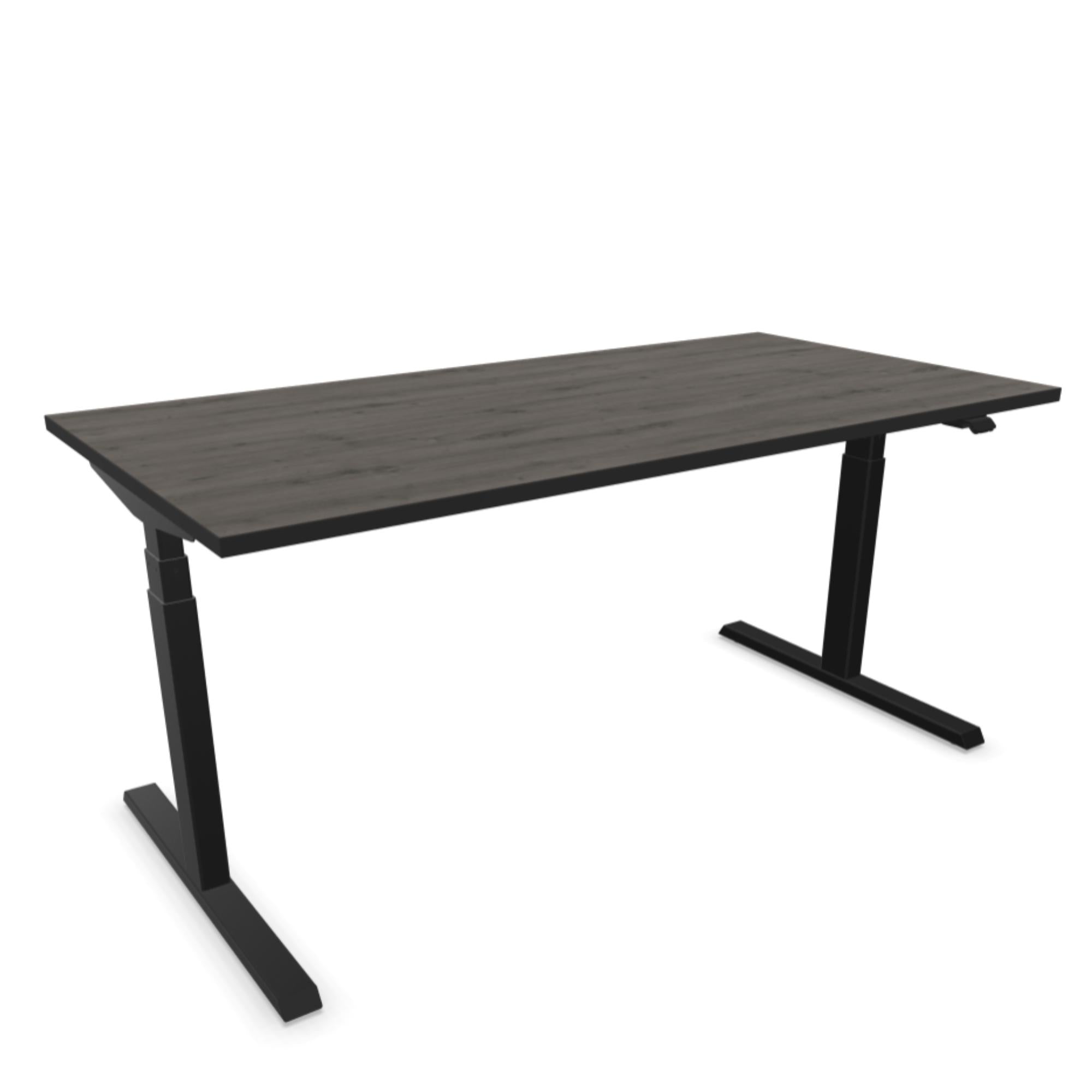 Elektriski augstumā regulējams galds NUWO DESIGN 1-160 x 80-Dark oak-Ergostock