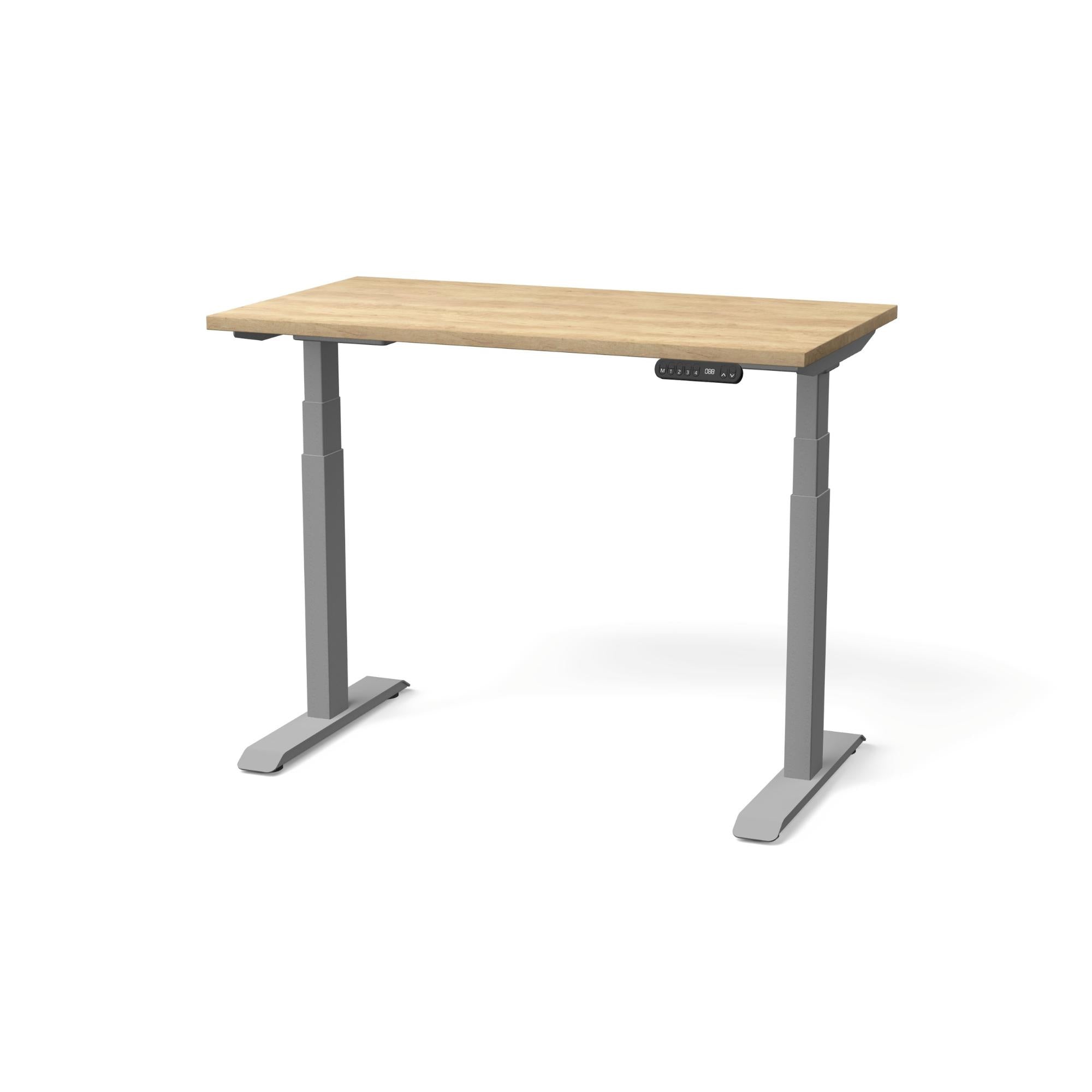 Elektriski augstumā regulējams galds NUWO GEN2-American Oak-Sudraba-110 x 60-Ergostock