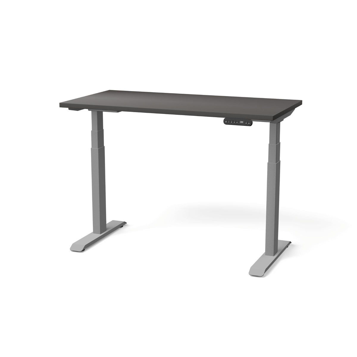 Elektriski augstumā regulējams galds NUWO GEN2 – Antracīts / Sudraba / 120 x 60