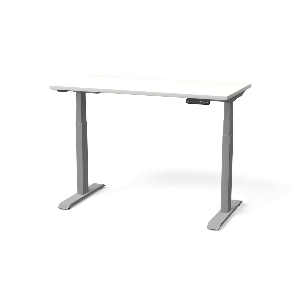Elektriski augstumā regulējams galds NUWO GEN2 – Balta / Sudraba / 120 x 60