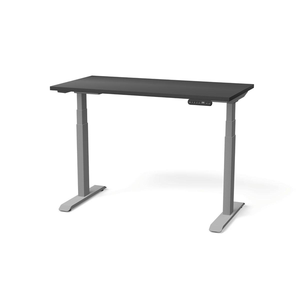 Elektriski augstumā regulējams galds NUWO GEN2 – Melna / Sudraba / 120 x 60
