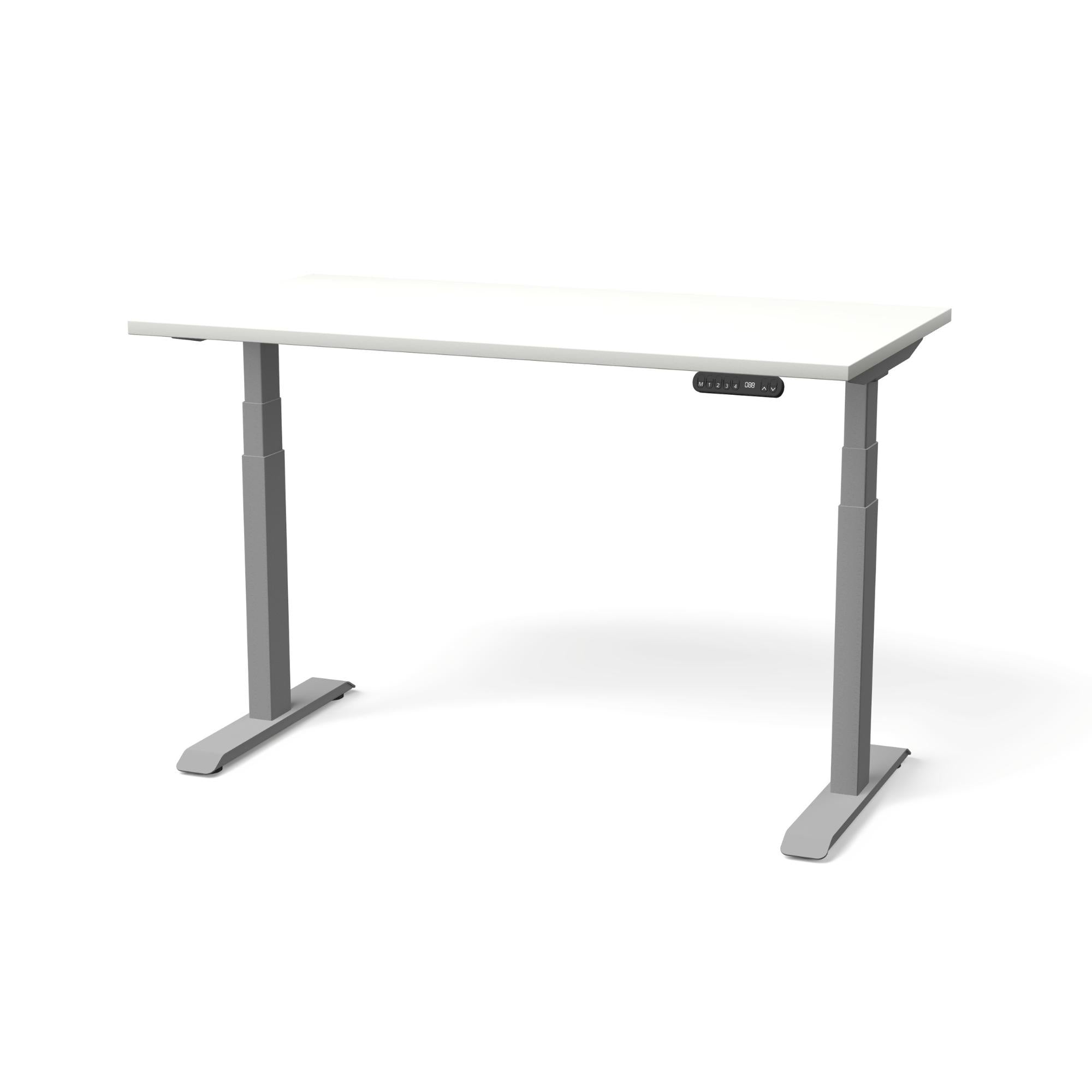Elektriski augstumā regulējams galds NUWO GEN2-Balta-Sudraba-130 x 70-Ergostock