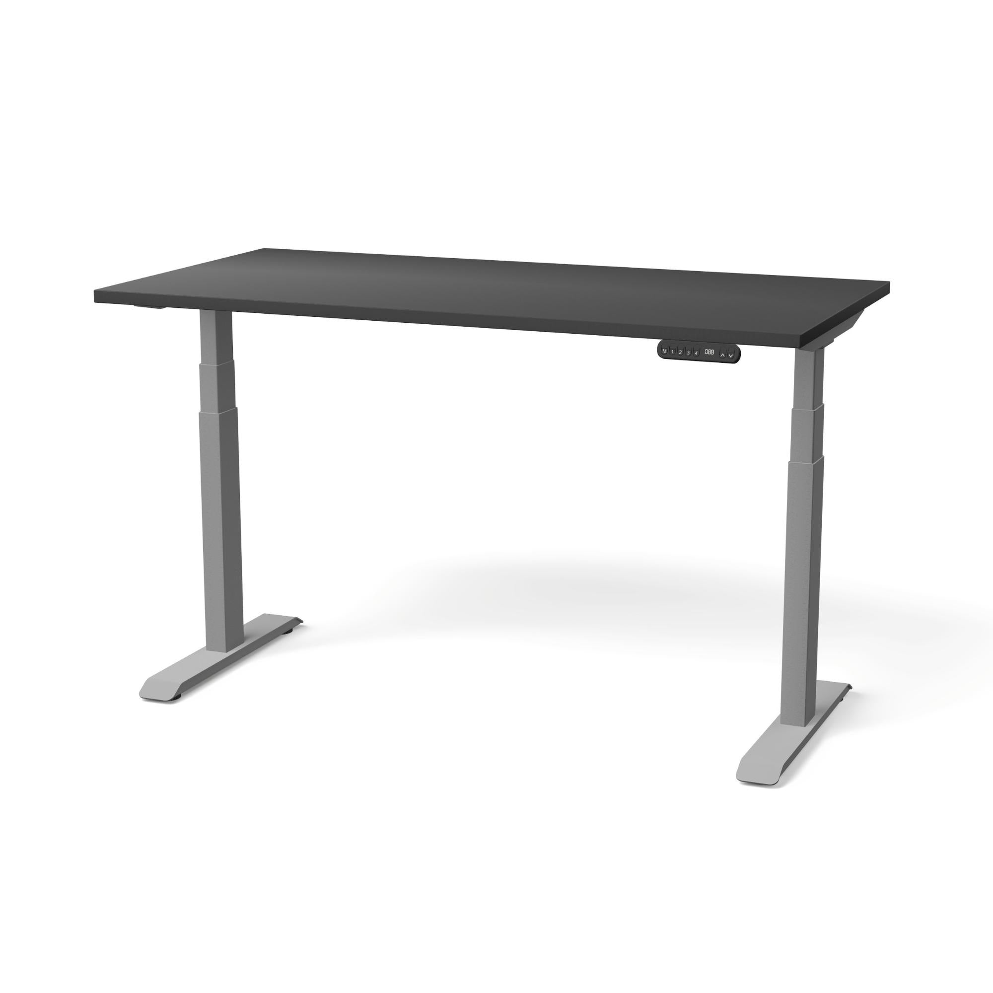 Elektriski augstumā regulējams galds NUWO GEN2-Melna-Sudraba-140 x 70-Ergostock