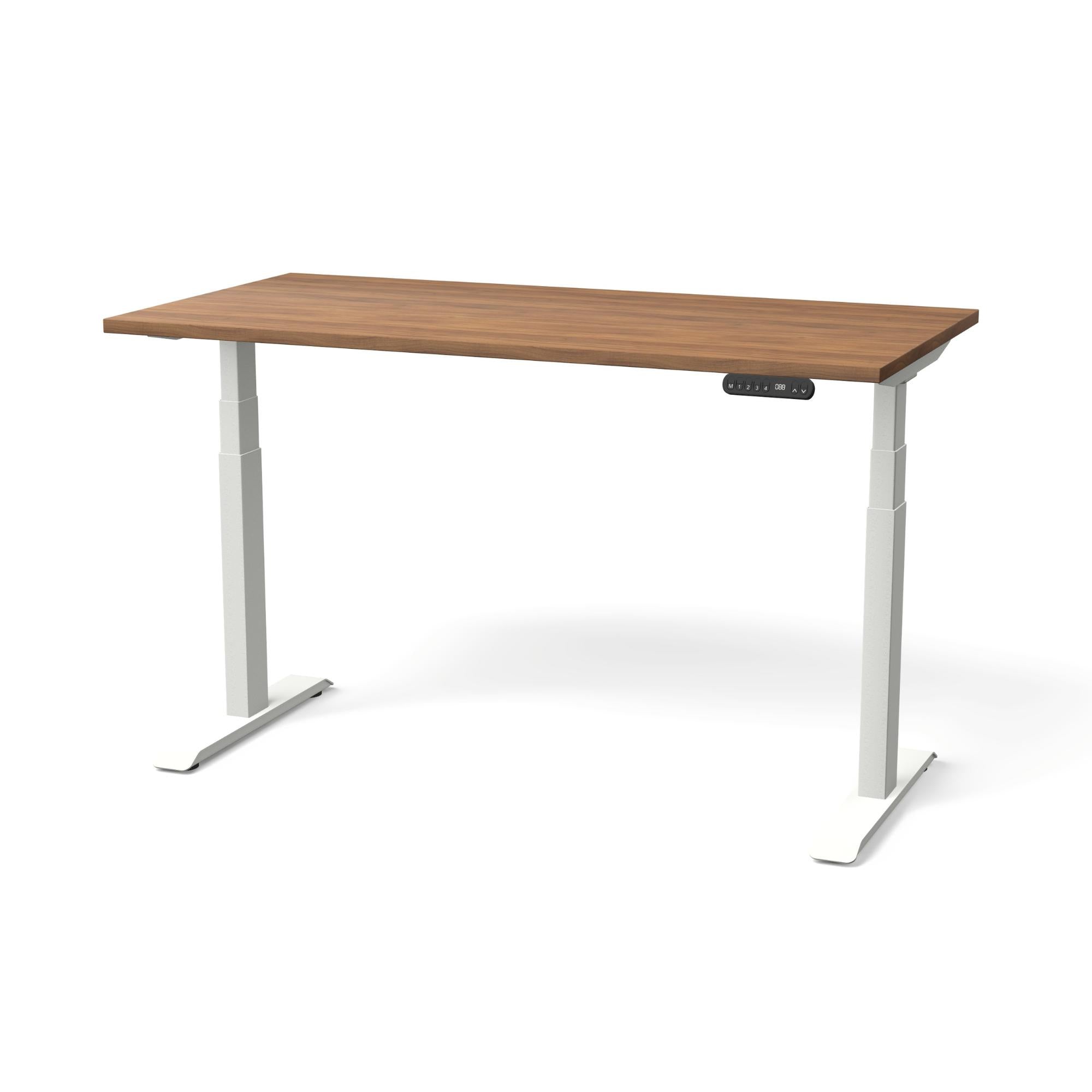 Elektriski augstumā regulējams galds NUWO GEN2-Riekstkoks-Balta-140 x 70-Ergostock