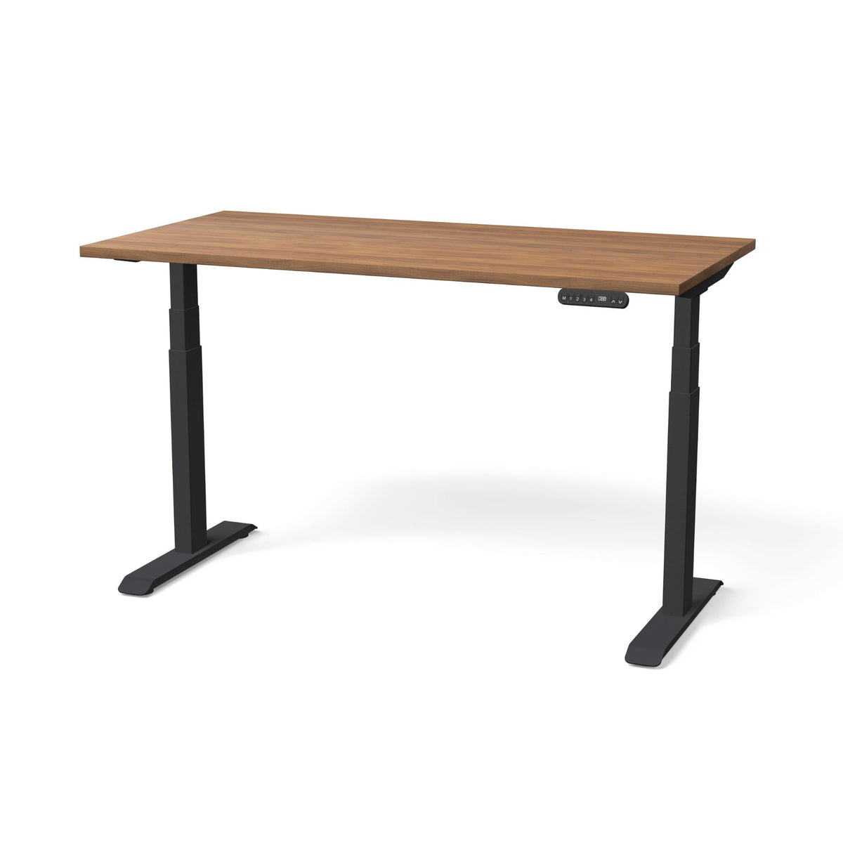 Elektriski augstumā regulējams galds NUWO GEN2-Riekstkoks-Melna-140 x 70-Ergostock