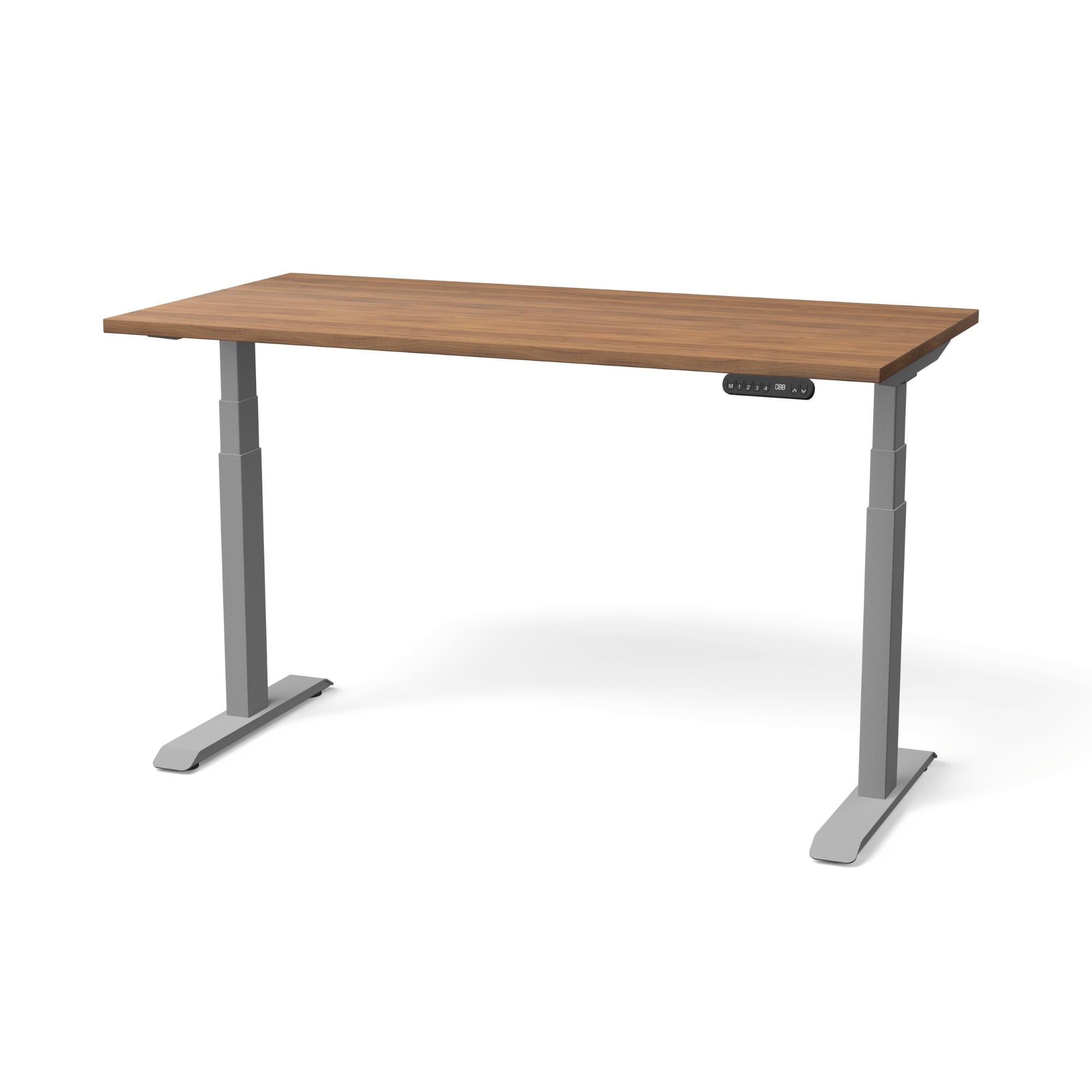 Elektriski augstumā regulējams galds NUWO GEN2-Riekstkoks-Sudraba-140 x 70-Ergostock