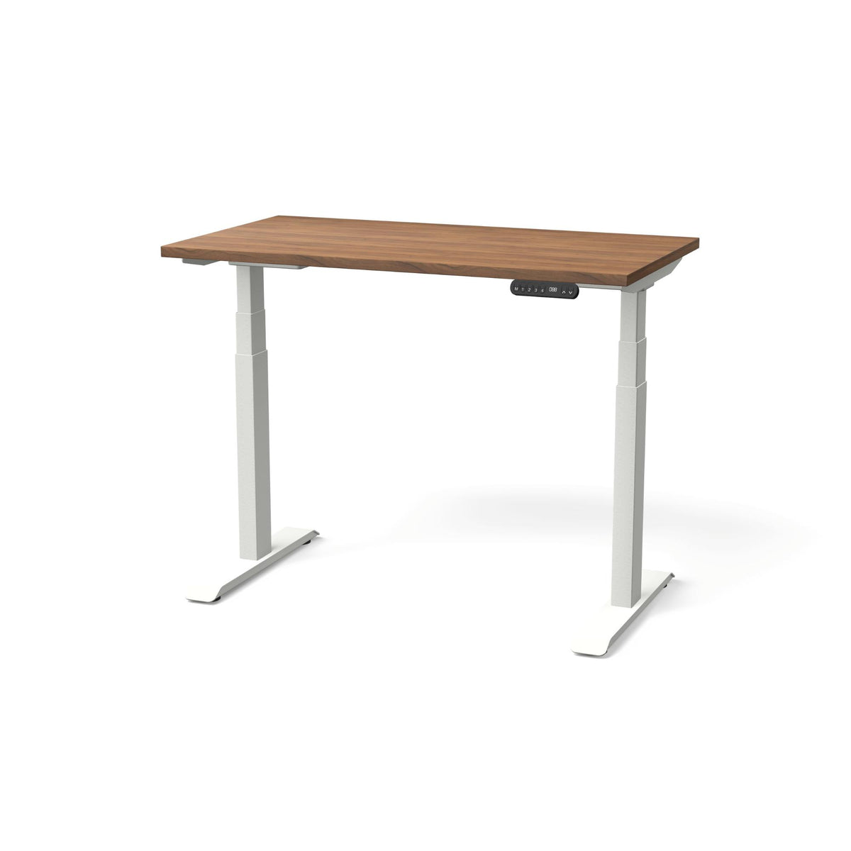 Elektriski augstumā regulējams galds NUWO GEN2-Riekstkoks-Balta-110 x 60-Ergostock