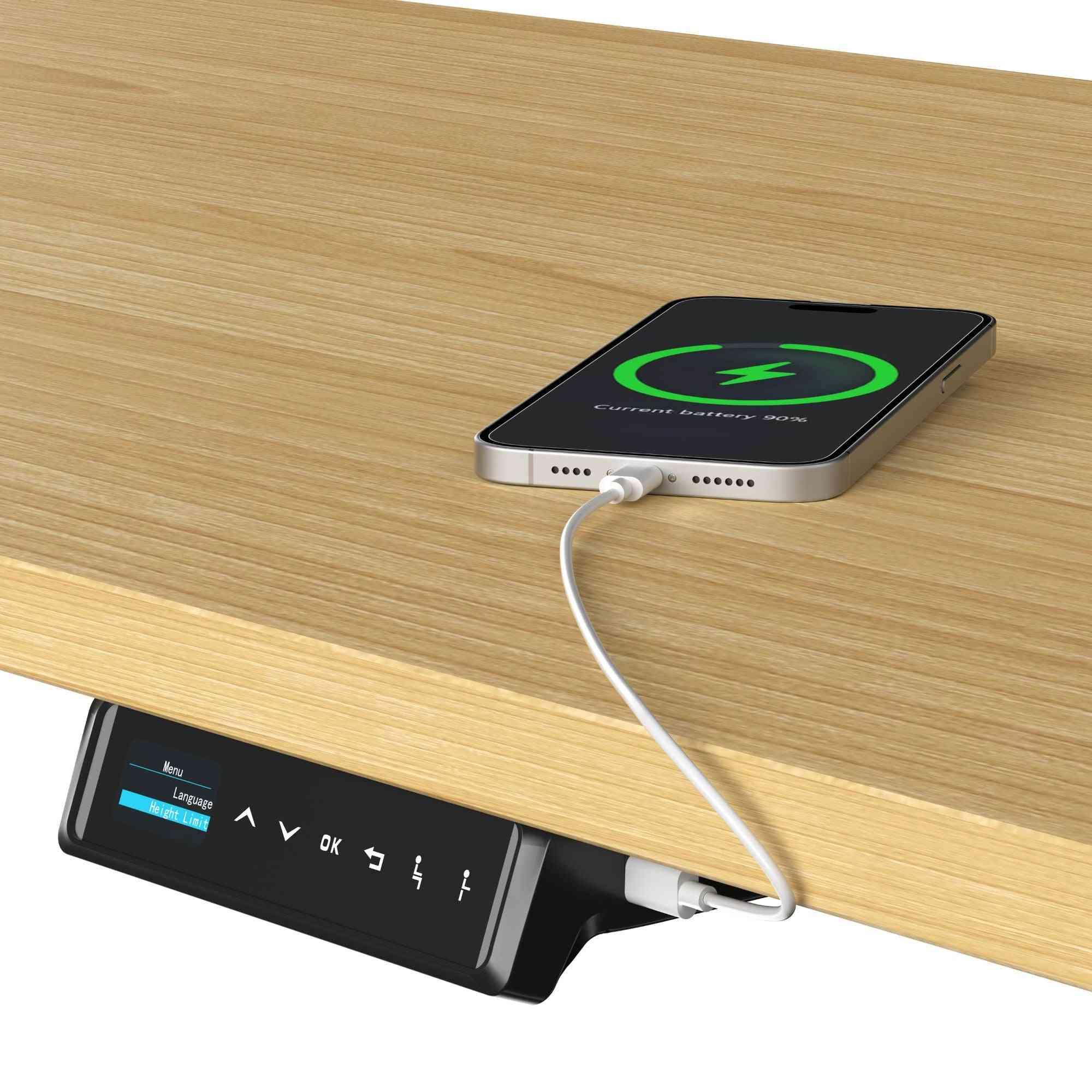 Elektriski augstumā regulējams galds Prestige Line, telefona uzlādes funkcija